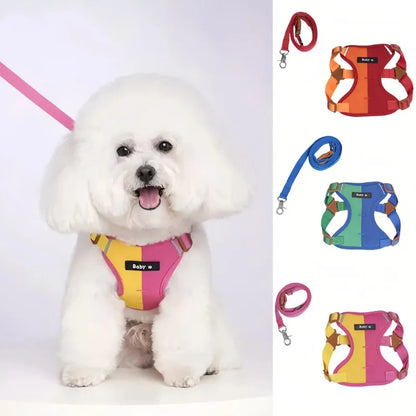 Reflective Adjustable Harness & Leash Set for Small & Medium Dogs & Cats