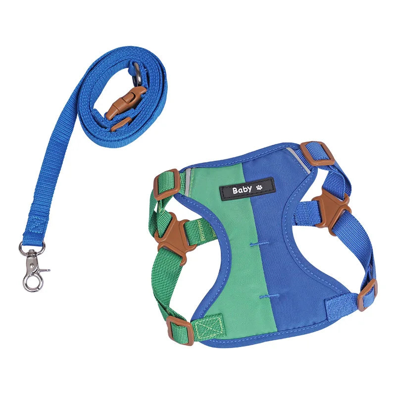 Reflective Adjustable Harness & Leash Set for Small & Medium Dogs & Cats