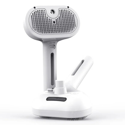 Steam Comb Pet Hair Brush — Electric Grooming Brush for Cats & Dogs