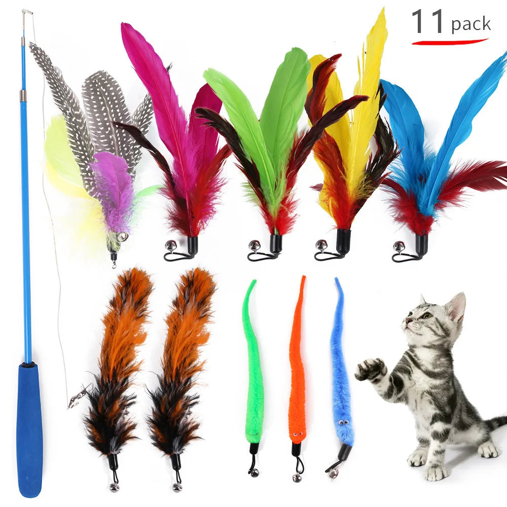 Foldable Cat Play Tunnel with Mouse Balls and Fish Toys