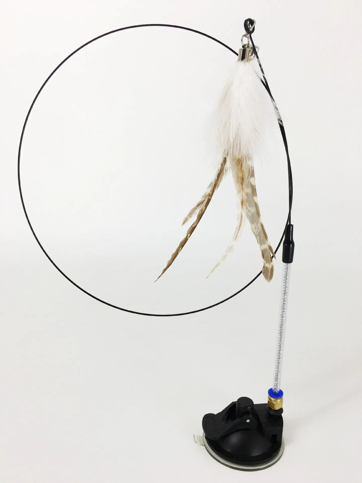 Hands-Free Suction Cup Cat Toy - Interactive Feather Wand Set
