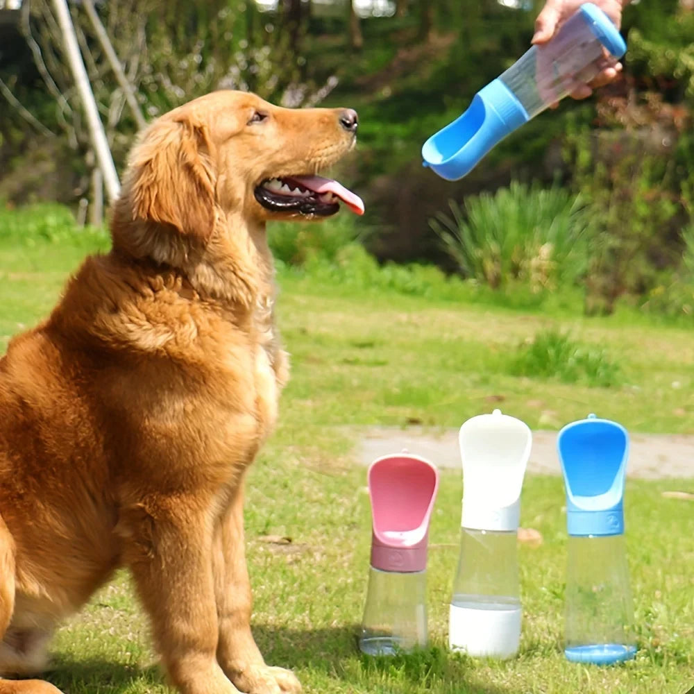 Portable Dog Water Bottle & Bowl - 2-in-1 Travel Hydration Dispenser