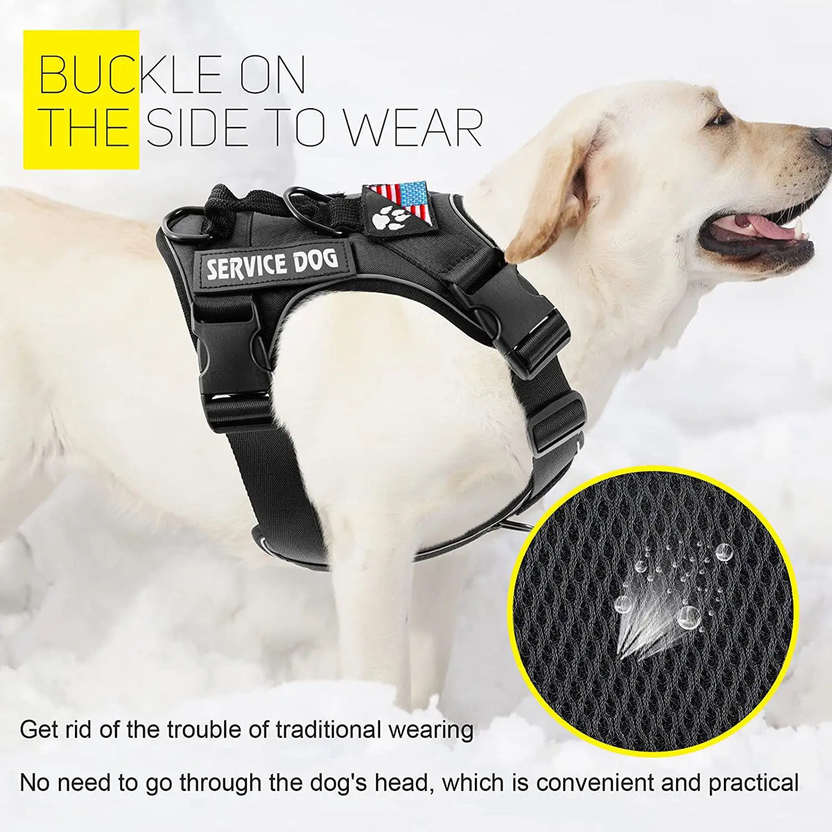 Escape-Proof No-Pull Dog Harness & Lead Set with Reflective Strips