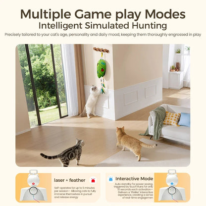 Automatic Hanging Laser & Feather Cat Toy