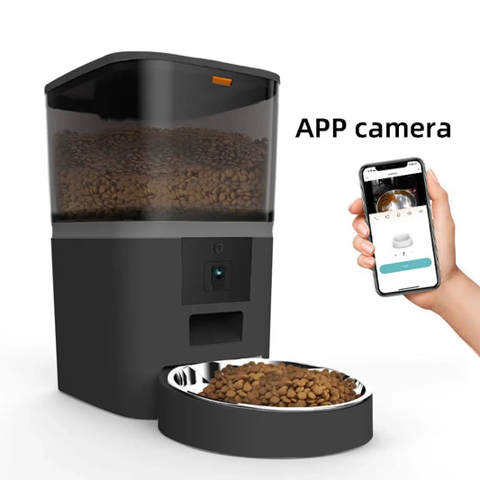 Smart Pet Feeder with HD Camera - 4L Automatic Food Dispenser with App Control